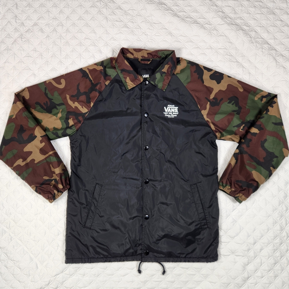 Vans Camo Windbreaker Coach Jacket Mens Size Large L